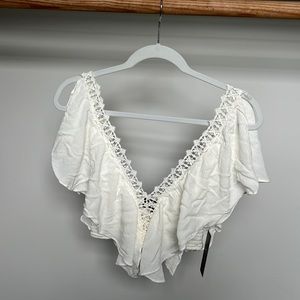 Bohemian white crop top from Lulus